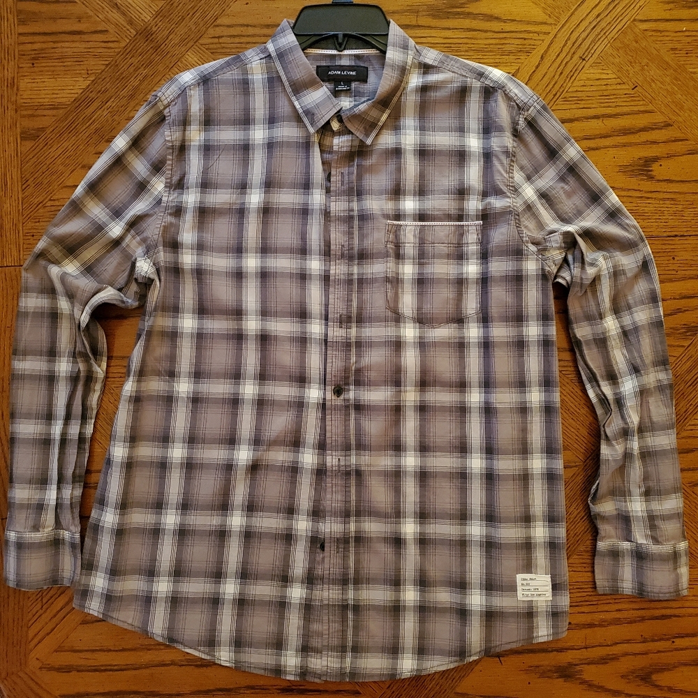 Adam Levine L long sleeve button down men's shirt